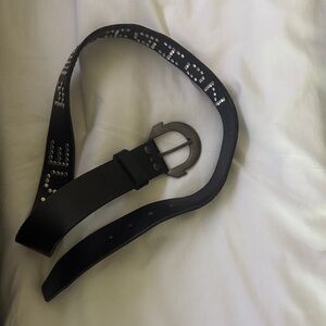 True Religion Black Belt with Silver Studs